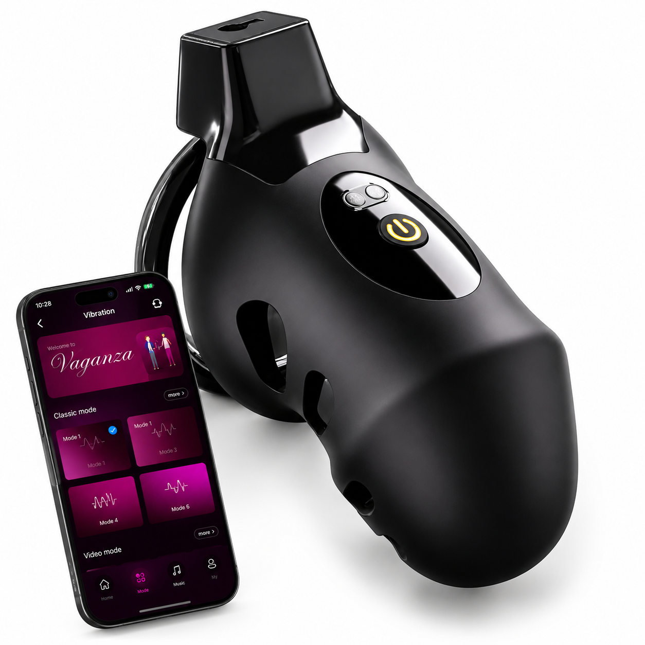 Keuschheitskäfig Gerät Penis Trainer Vibrator Bondage Ausrüstung mit 9 Vibrationsmodi