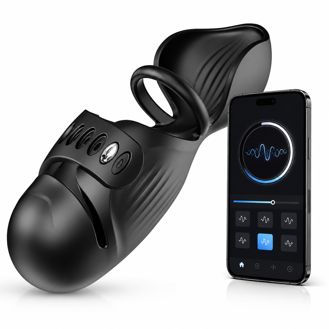 Elektrischer Penis Vibrator Masturbator Eichel Stimulator mit 9 Modi