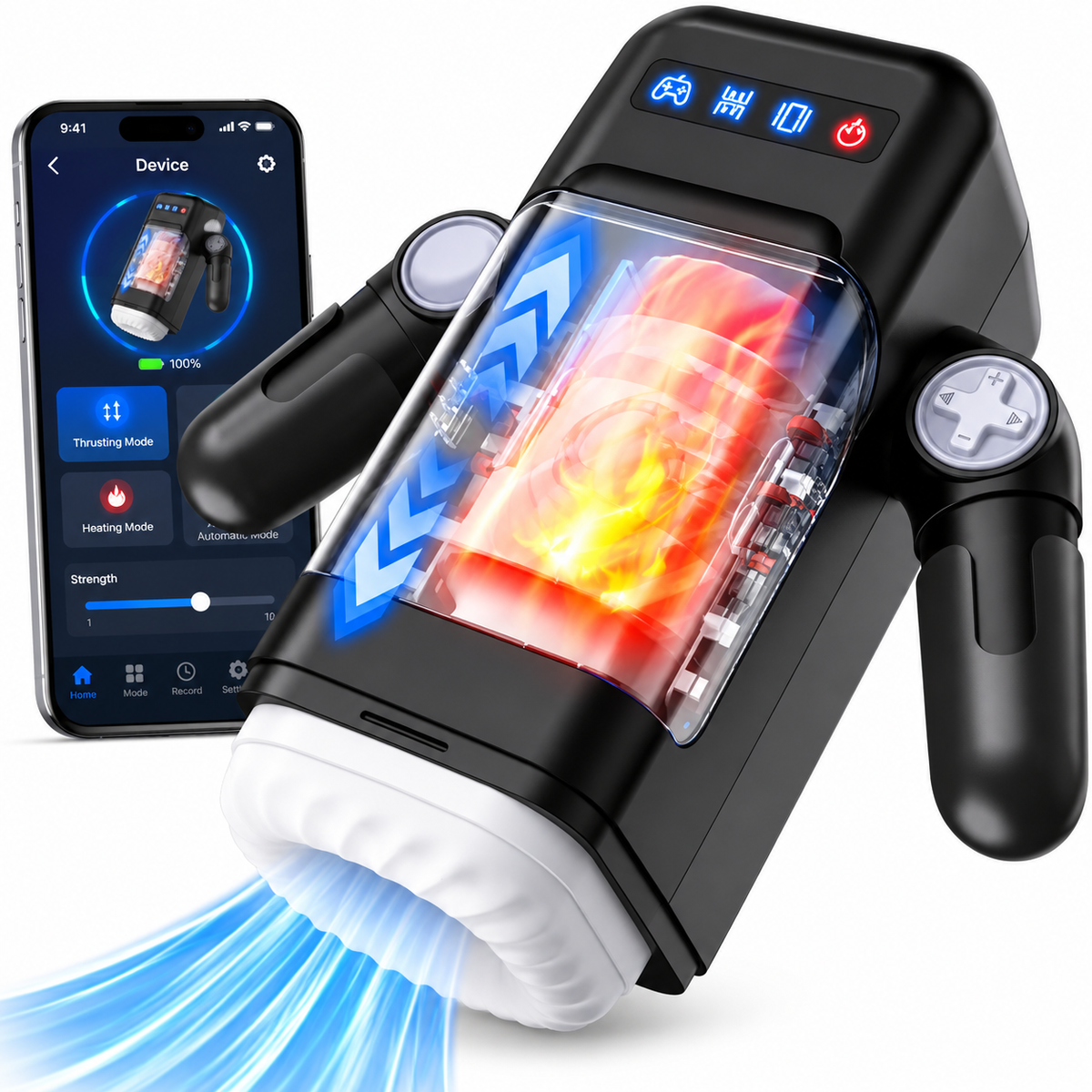 3-in-1 Robot Masturbator with Telescopic Vibration Heating Function
