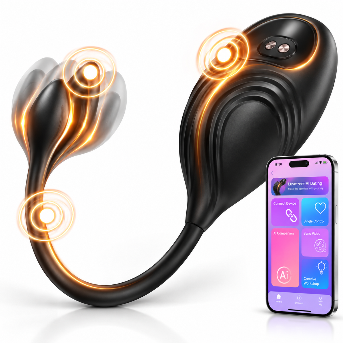 Prostata Massagegerät Analplug Penistrainer Stimulator mit 9+9 Vibrationsmodi