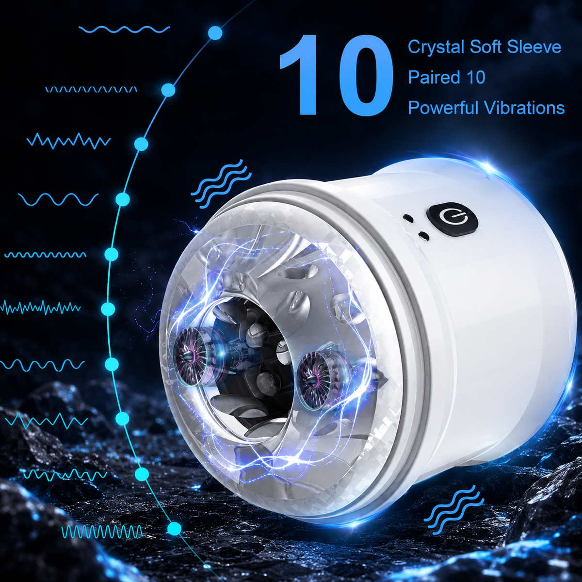Automatische Elektrischer Masturbator Cup mit Starker 10 Saug und Vibrationsmodi