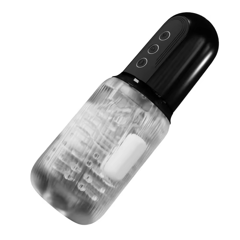 Automatische Penistrainer Mastubator Stroker Blowjob mit 10 Vibrationsmodi & 5 Saugen