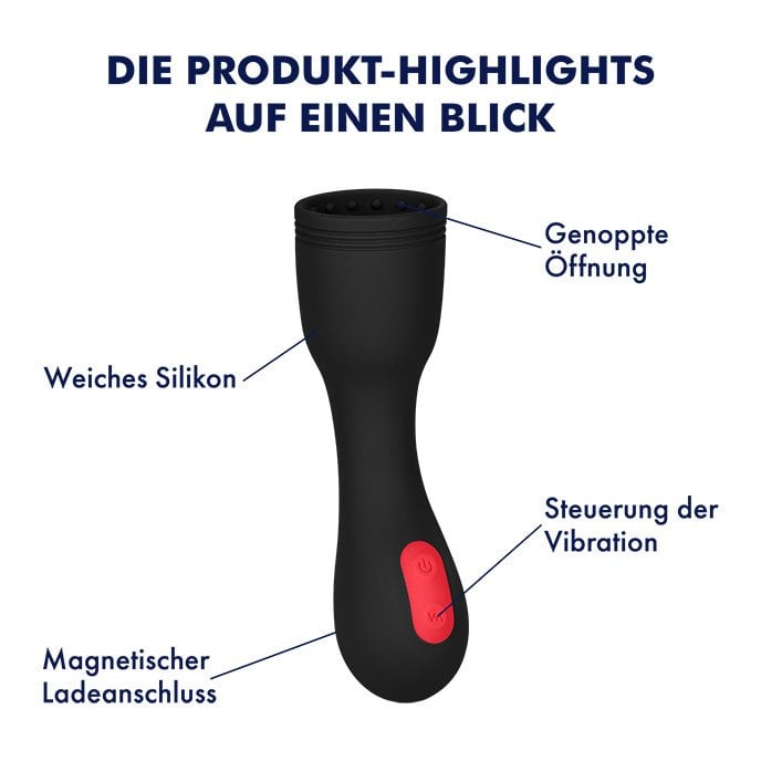 Automatischer Penistrainer Eichelstimulator Masturbator mit 9 Vibrationsprogrammen