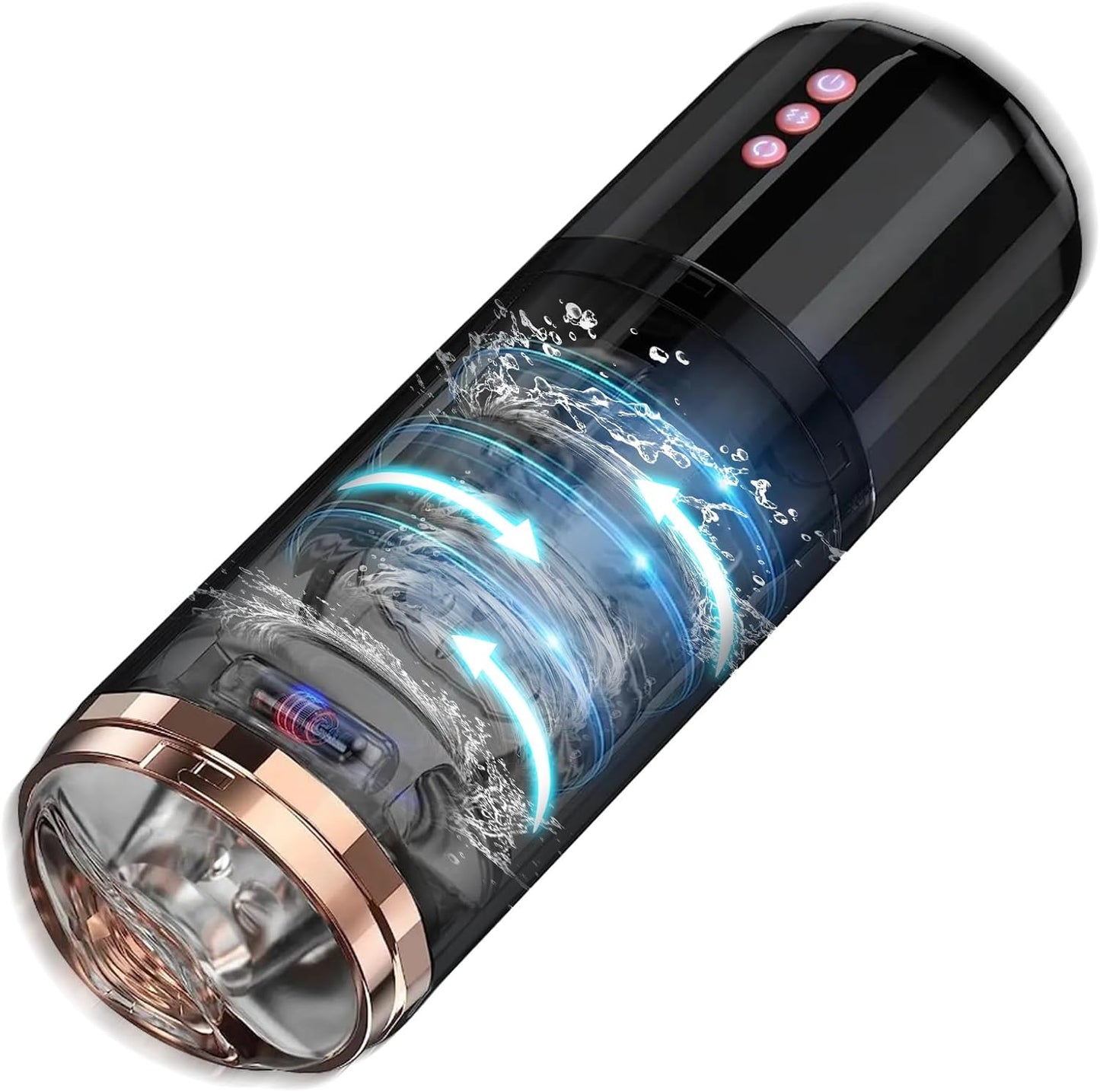 Elektrischer Masturbator Penispumpe Stroker Blowjob mit 10 Vibrationsstufen & 5 Saugstufe