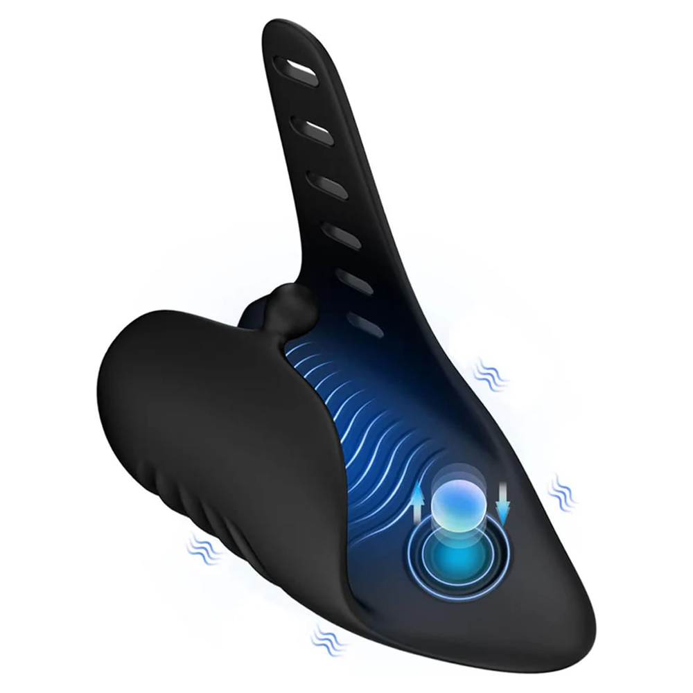 Elektrischer Penistrainer Eichelvibrator Stimulator mit 10 Vibrationsmodi & 10 Tippmodi