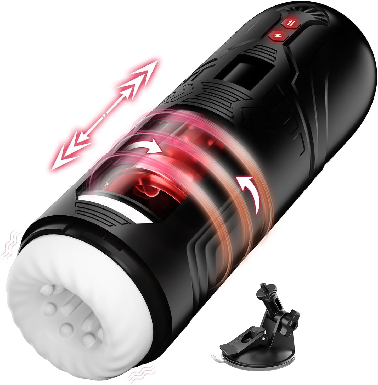 3-in-1 telescopische functie, roterende en vibratiemodi, elektrische penismasturbators