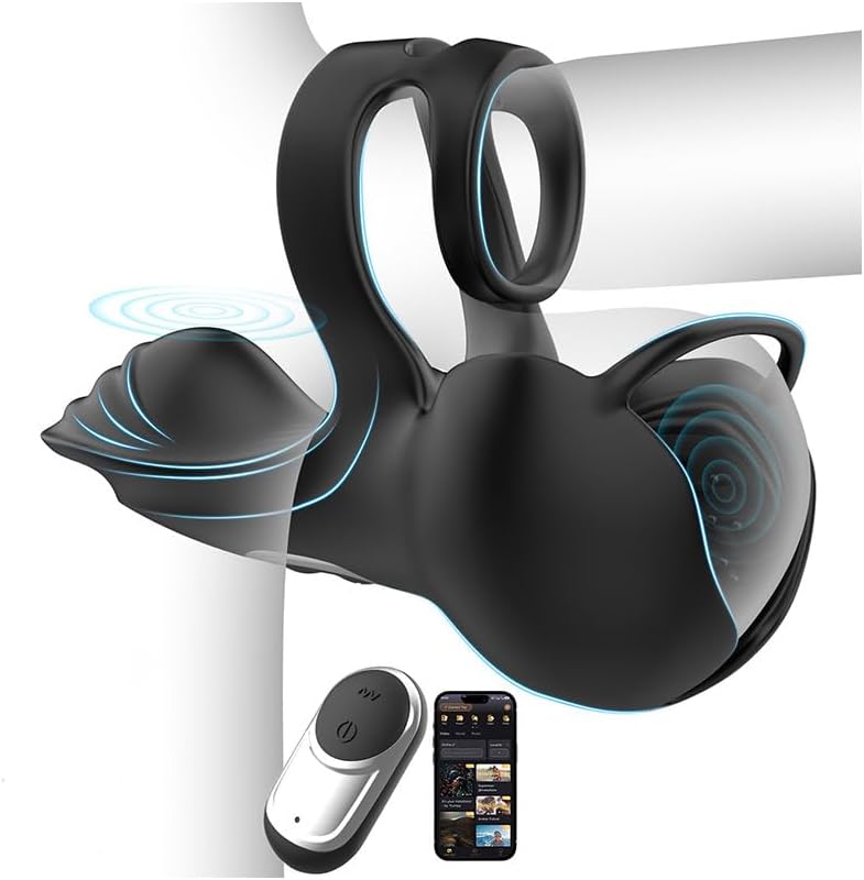 360° Hoden Vollabdeckungsstimulator Penistrainer Cock Ring mit 9 Vibrations & Heizmodi