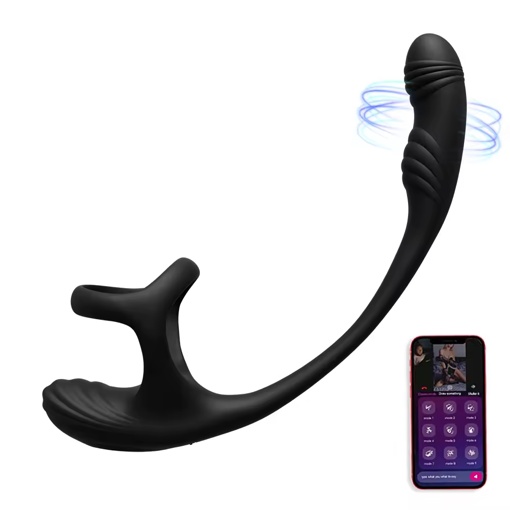 APP-gesteuertes Prostata Massagegerät Vibrierender Penisring mit 10 Vibrationsmodi