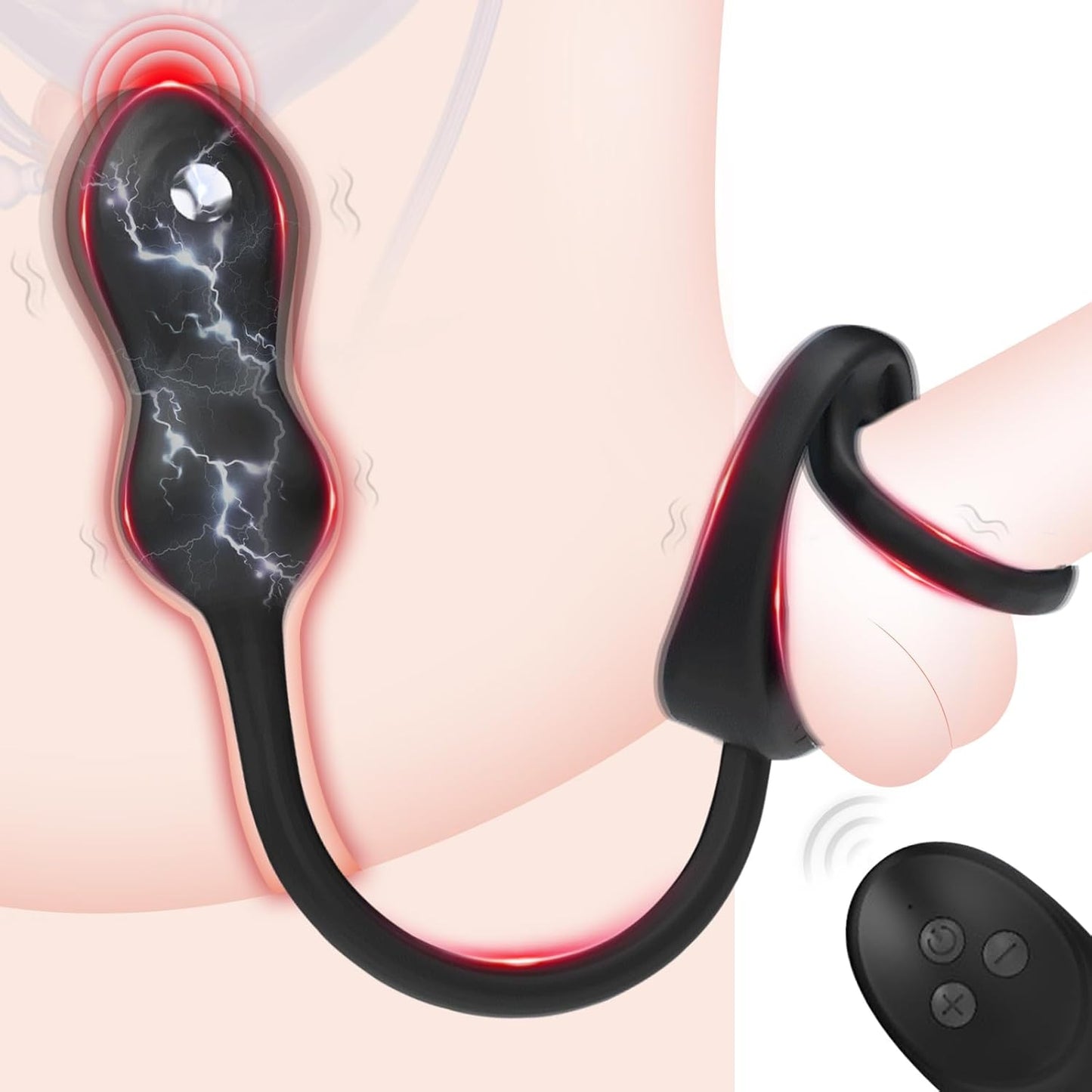 3 IN 1 Elektroshock Analvibrator Prostata Stimulation mit 10 Vibrations & 3 Elektroschockmodi