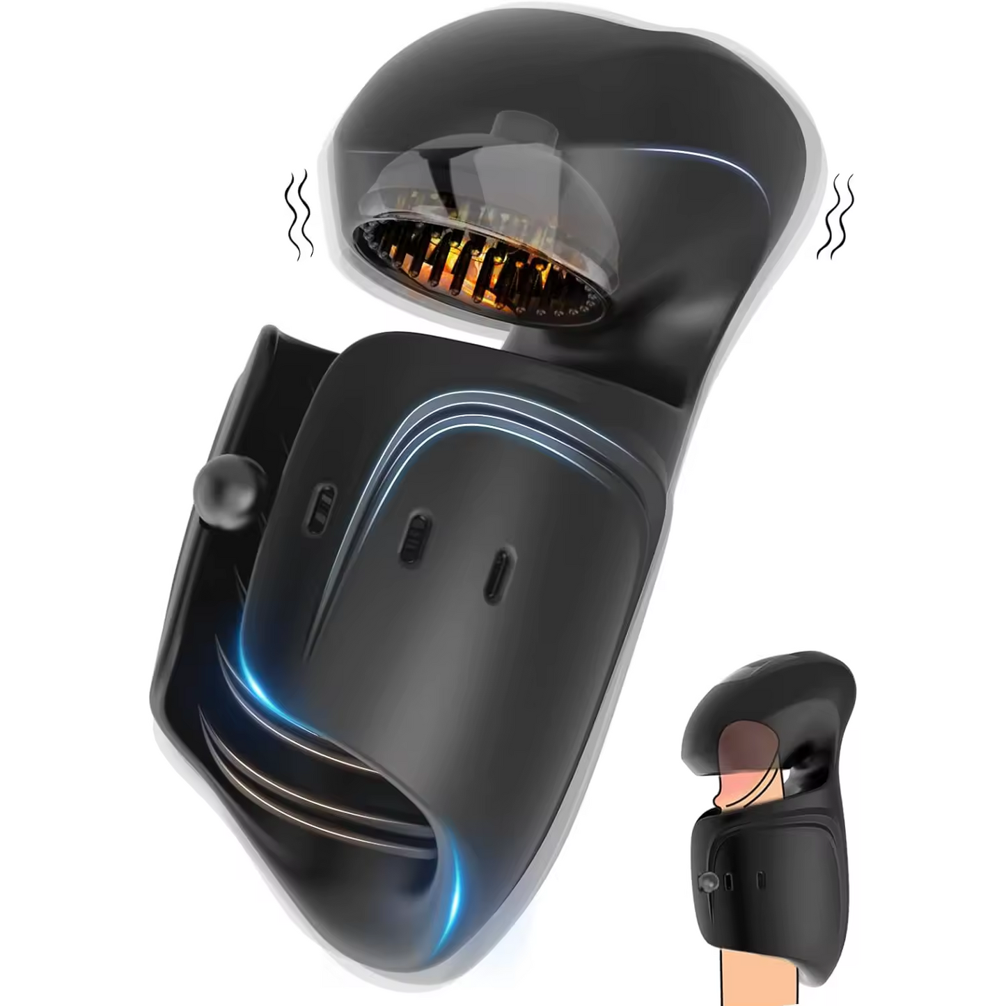 360° Vollumhüllung Automatisch Penistrainer Masturbationsbecher mit 10 Vibrationsmodi