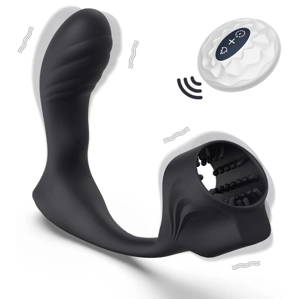 3 IN 1 Analvibrator Prostata Massagegerät Penisring mit 7 Starke Vibrationen