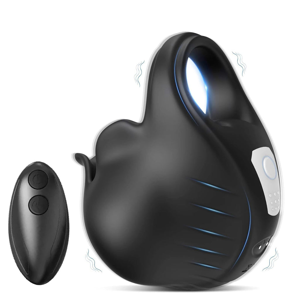 2 IN 1 Hodenmassagegerät Penisring Penismassagegerät mit 9 Vibrationsmodi
