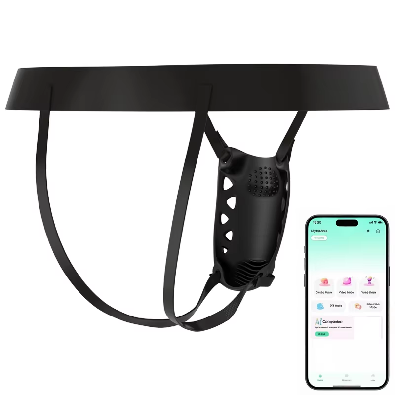 Hohler Tragbarer Penis Training Vibrator Keuschheitskäfig Masturbator
