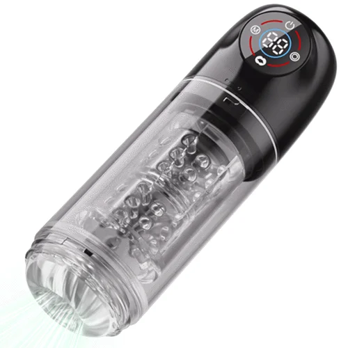 360° Zungenlecken Elektrischer Masturbator Penispumpe mit 7 Rotationsmodi und 7 Saugmodi