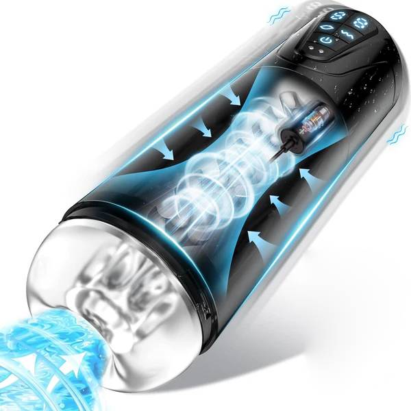 Elektrischer Masturbator Stroker Blowjob Sex Machine mit 10 Vibration und 10 Saugmodi