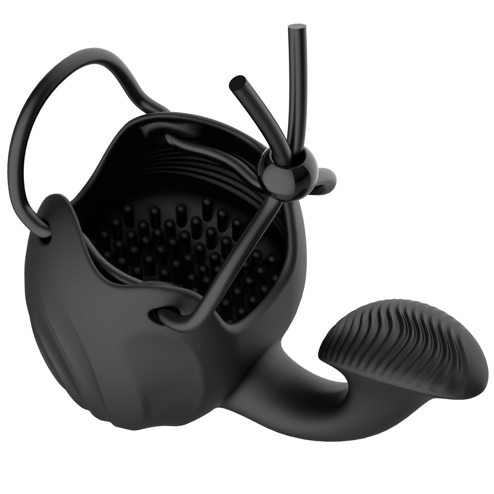 Eicheltrainer VIbrator Penisringe Hodenstimulator Masturbator mit 10 Vibrationsstufen