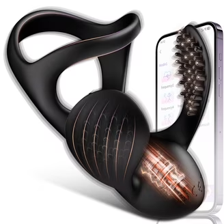 Elektrischer Hodenvibrator Massagegerät Penistrainer Cock Ring mit 9 Vibrationsmodi