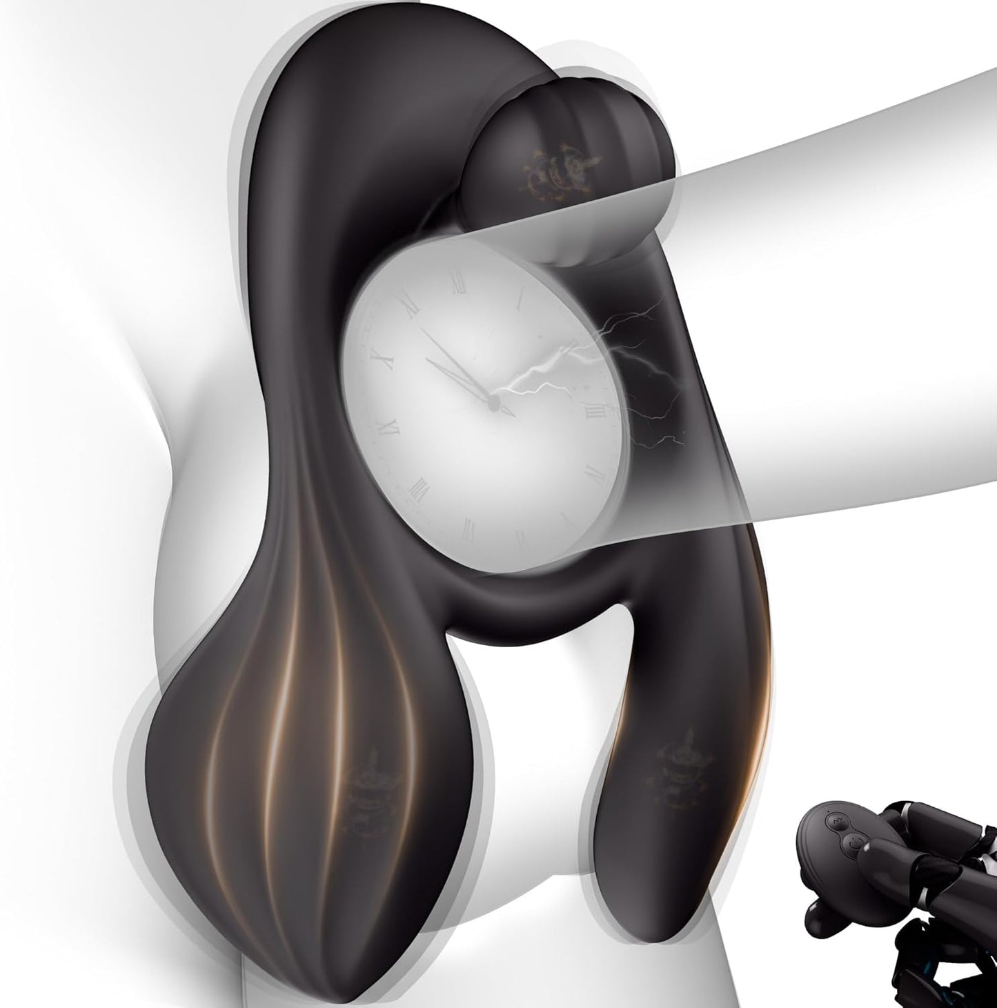 Doppelter Hodenvibrator Penis Trainer Stimulator mit 3 Motoren und 10 Vibrationen