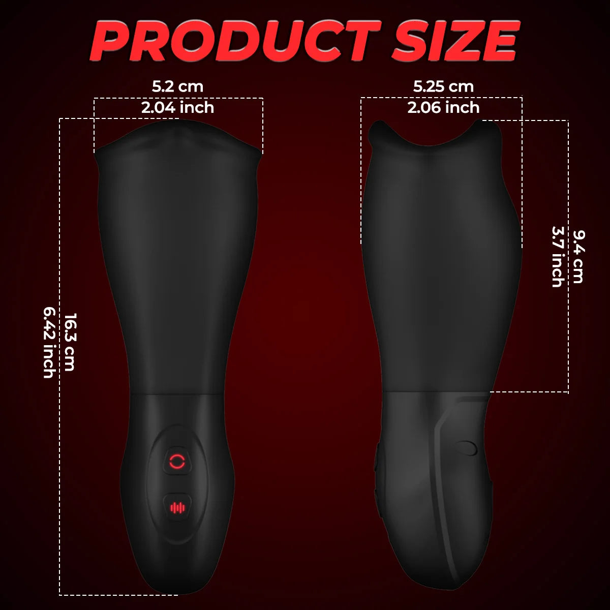 2 in 1 Elektrischer Penis Trainer Eichel Stimulator mit 10 Vibrations und 5 Rotations