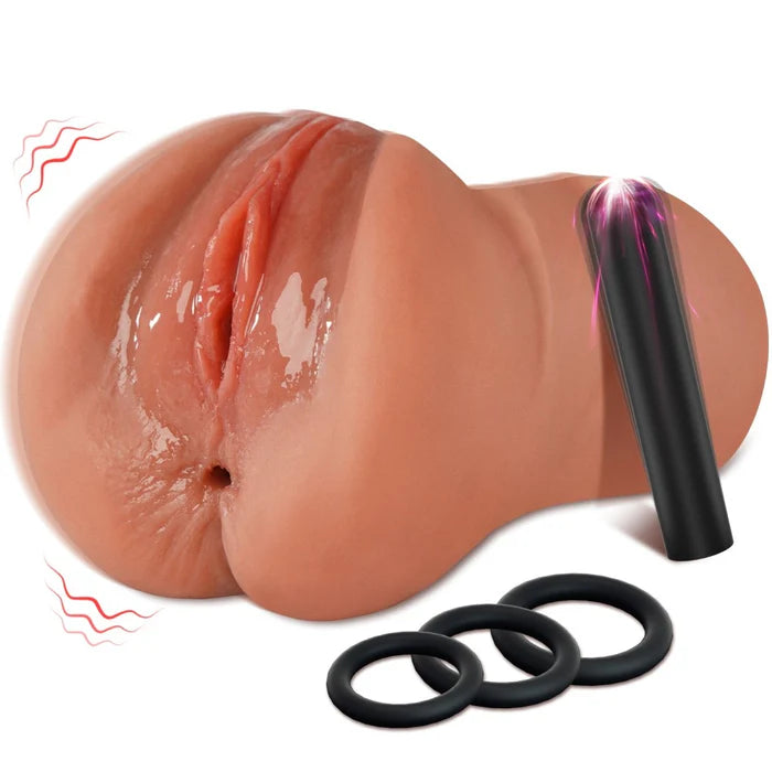 Vibrierender Realistischer Masturbator Blowjob Pocket Pussy mit 10 Vibrationsmodi