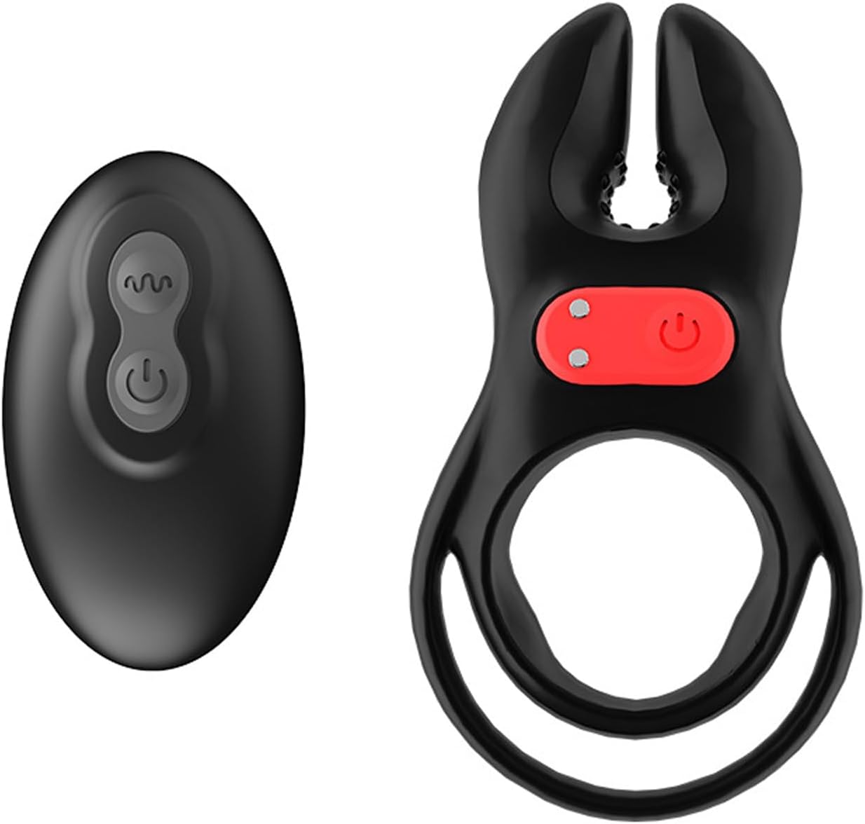 Doppelter Penisring Vibrator Eicheltrainer Stimulator mit 10 Vibrationsmodi