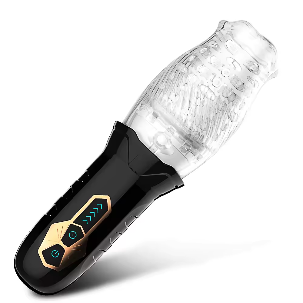Automatische Masturbator Oral Penistrainer mit 10 Vibrationen & 5 Stoß-Rotationen