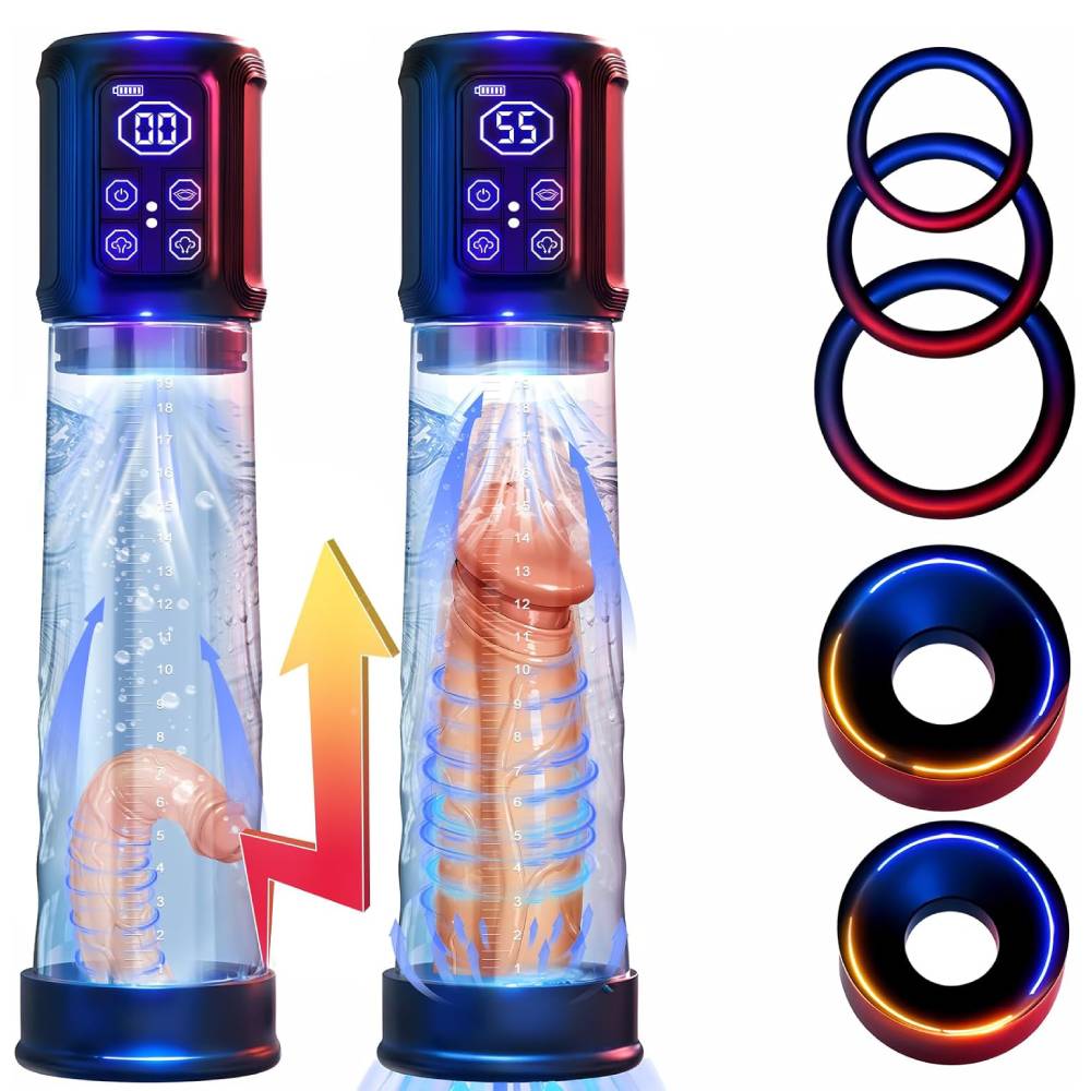 Elektrische Vakuumpumpe Penispumpe Masturbator mit 4 + 3 Saugdruck