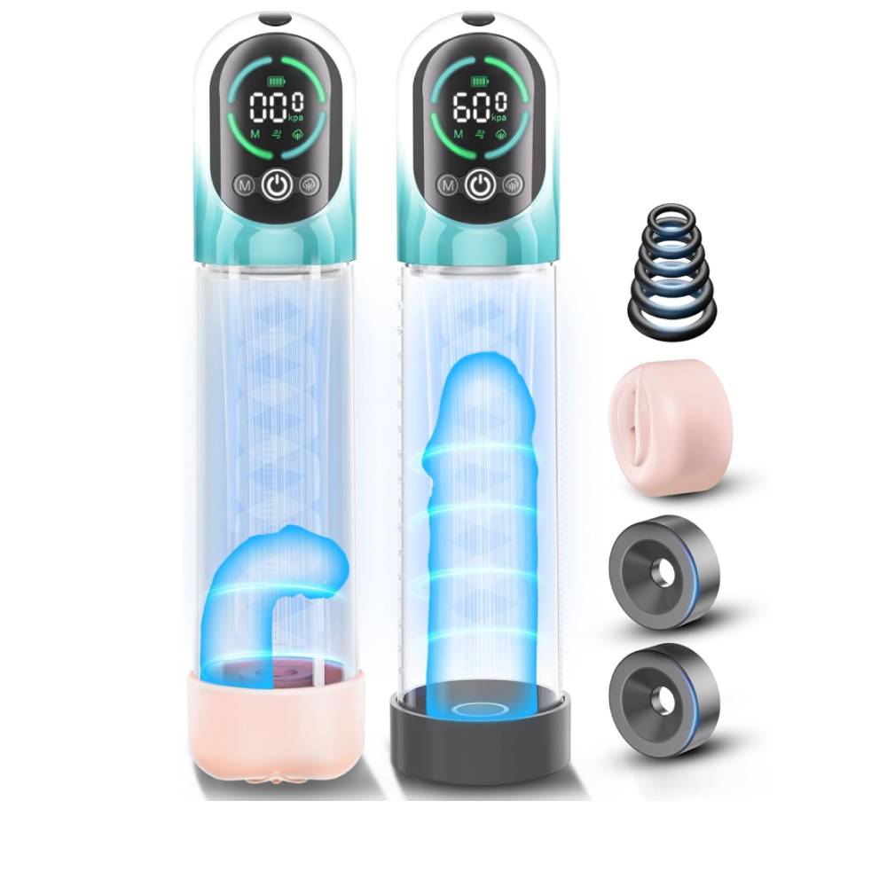 Elektrischer Vakuum Penispumpen Masturbator mit 6 Trainings und 5 Saugmodi