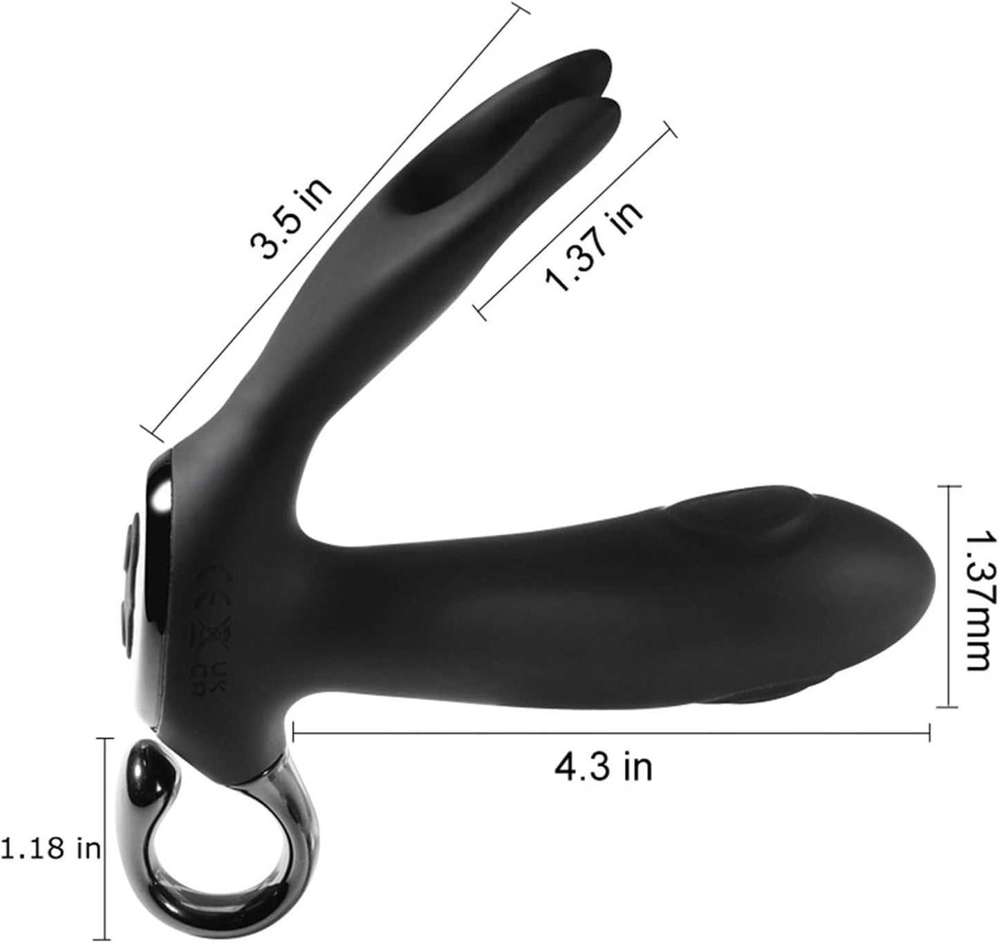 3 IN 1 Prostata Massagegerät Anal Toy Butt Plug mit 10 Schlag und 10 Vibrationsmodi