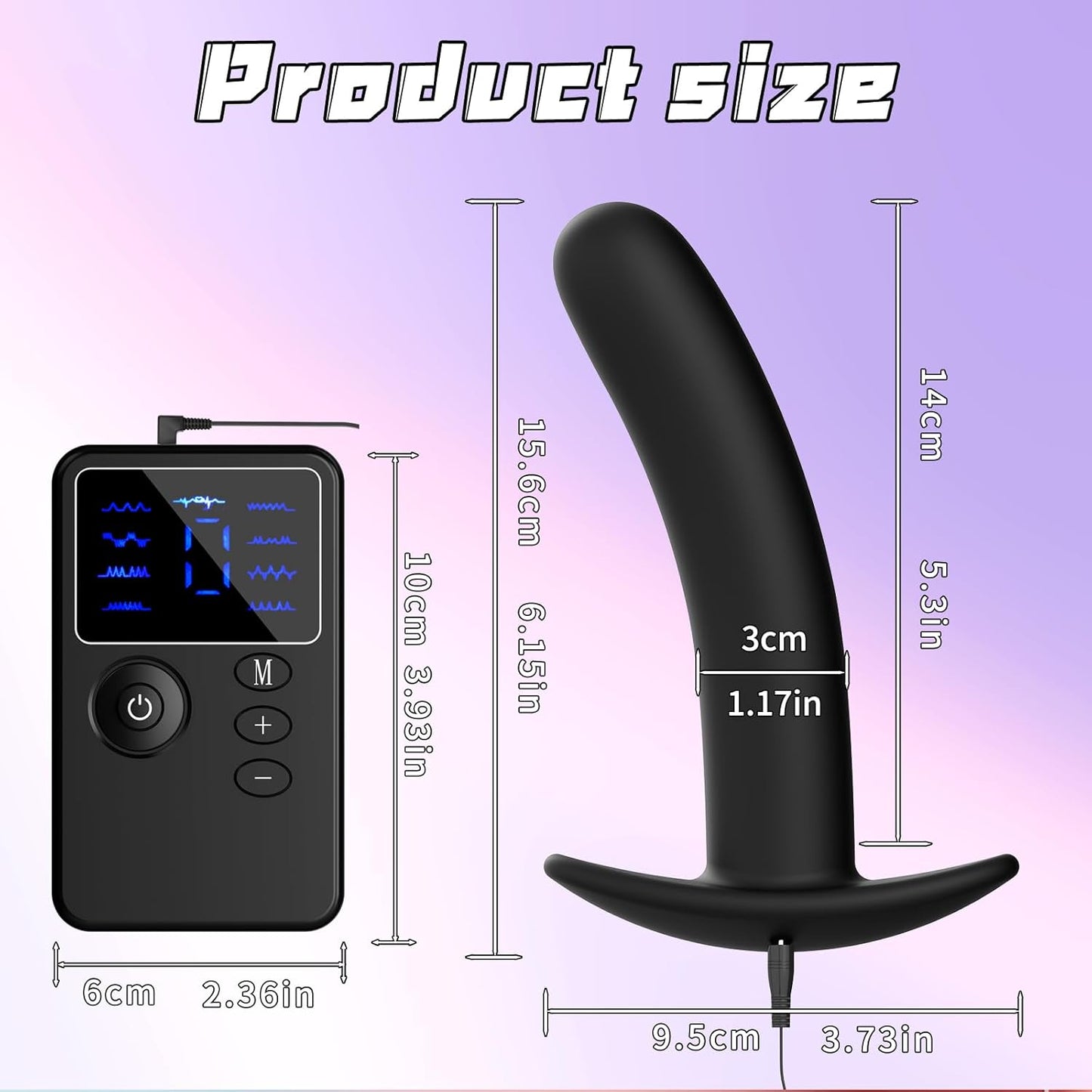 Elektro Shock Anal Vibrator Buttplug Prostata Massage mit 9 Modi & 19 Intensität