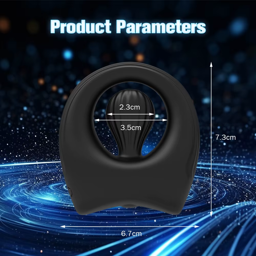 Verstellbarer Perlen Penisring Vibrator Eicheltrainer Stimulator mit 8 Vibrationsmodi