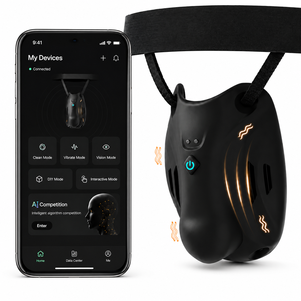 Elektrische Penis Trainer Vibratorensets Keuschheitskäfig Eichel Stimulator mit 9 Vibrations