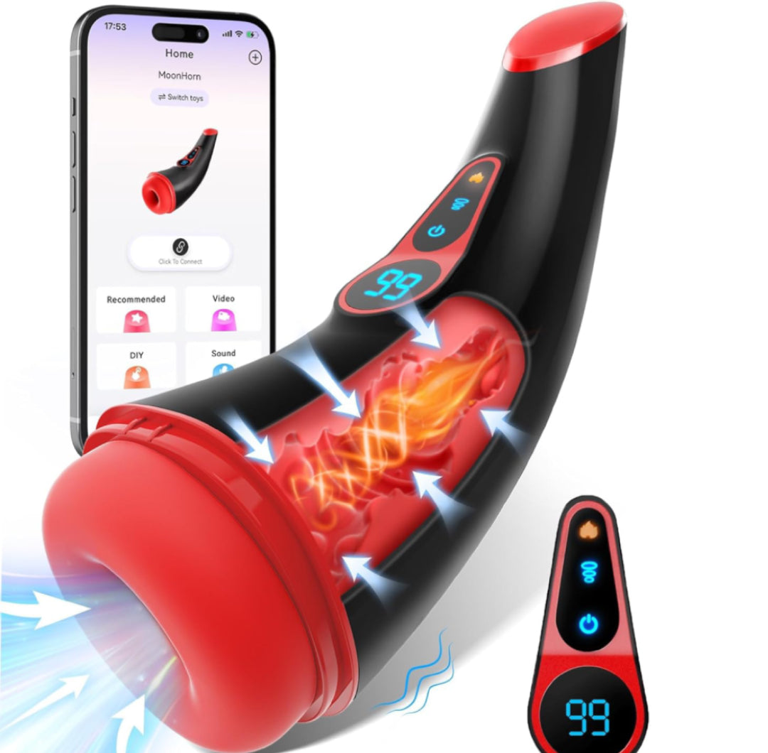 LCD Display Elektrischer Masturbator Penis Stroker mit 9 Saugmodus und Vibrationsmodi