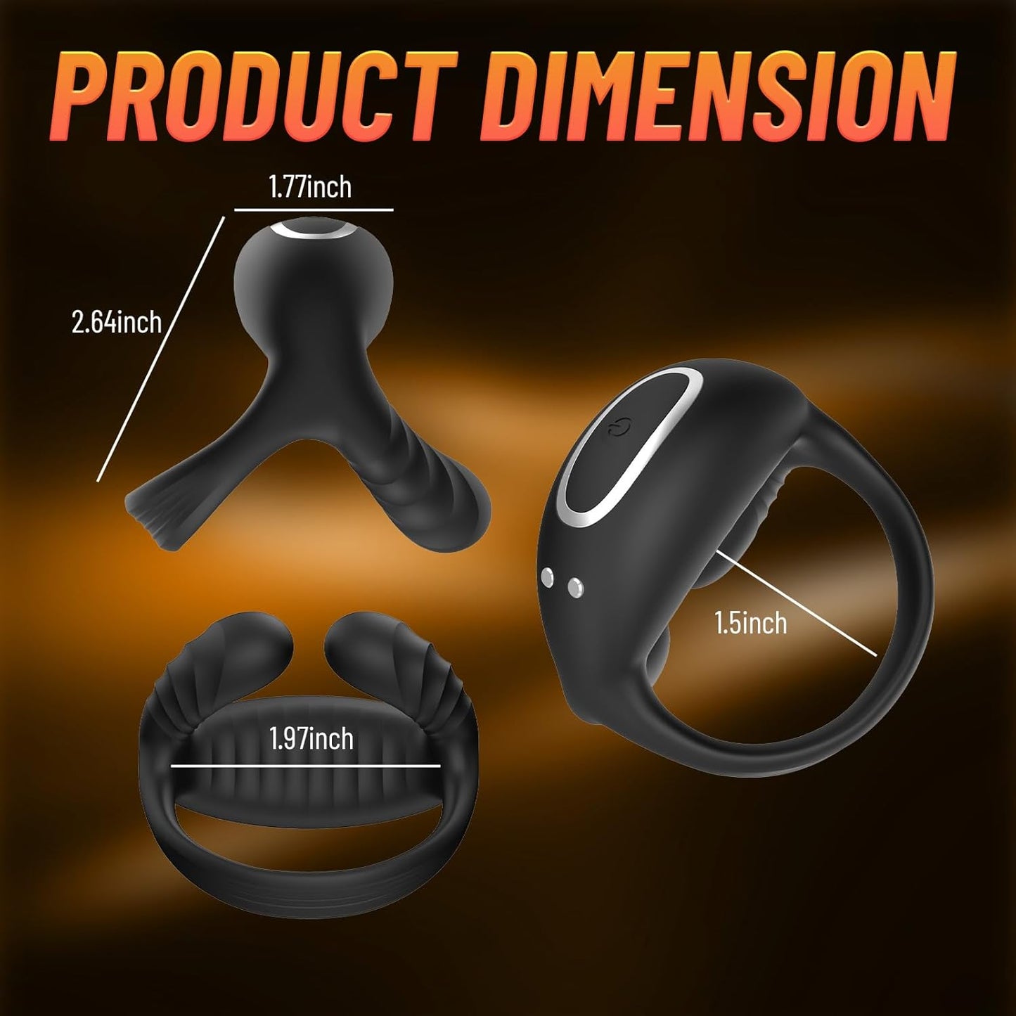 Dehnbar Cock Ring Penistrainer Vibrator mit 10 Vibrationsmodi