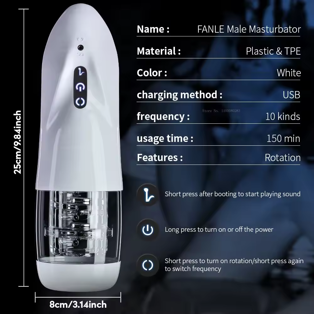 Automatische Rotation Masturbator Blowjob Maschine mit 10 Vibrationsmodus