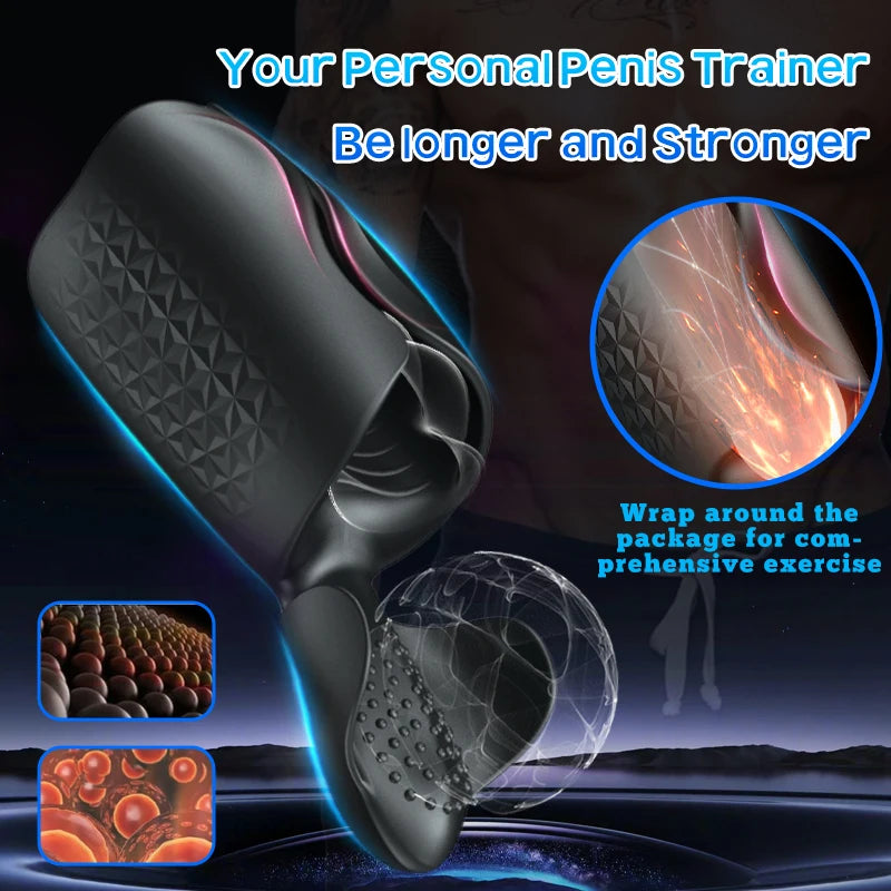 Elektrischer Masturbationsbecher Penistrainer Vibrator mit 10 Vibrationsmodi