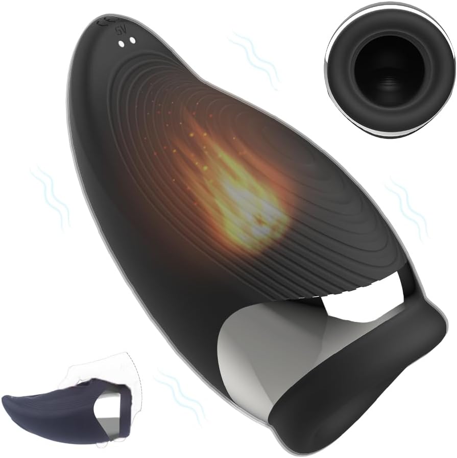 Elektrischer Masturbator Penis Masturbatoren mit 9 Vibrationsmodi und Heizfunktion