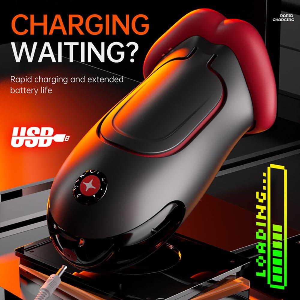 Elektrischer Masturbator Oralsex Stroker Blowjob Taschenmuschi mit 9 Vibrationsmodi