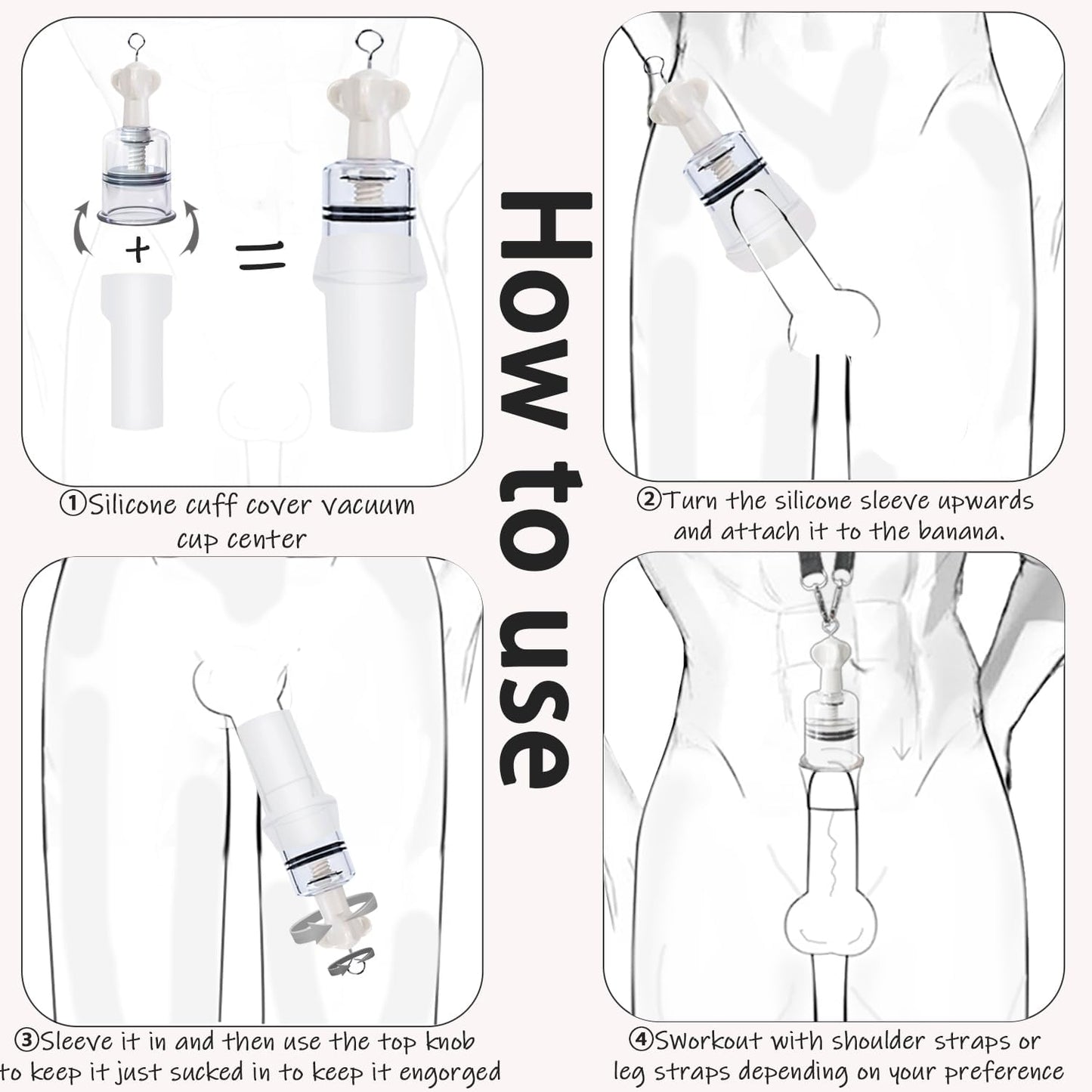 Penispumpen Dehngerät Saugkraft Vakuumpumpe Erotik Erektionzhilfe Trainer Set