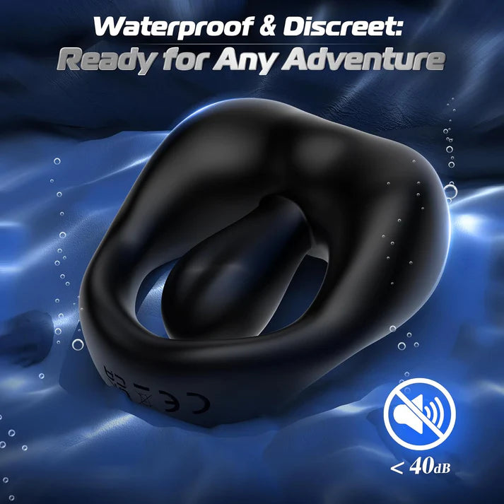 360° Verstellbarer Penisringe Vibrator mit Prostata-Kugel und 10 Vibrationsmodi