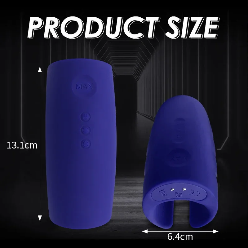 Beheizbarer Penistrainer Eichelmassagegerät mit 6 Vibrationsmodi und 4 Klopfmodi