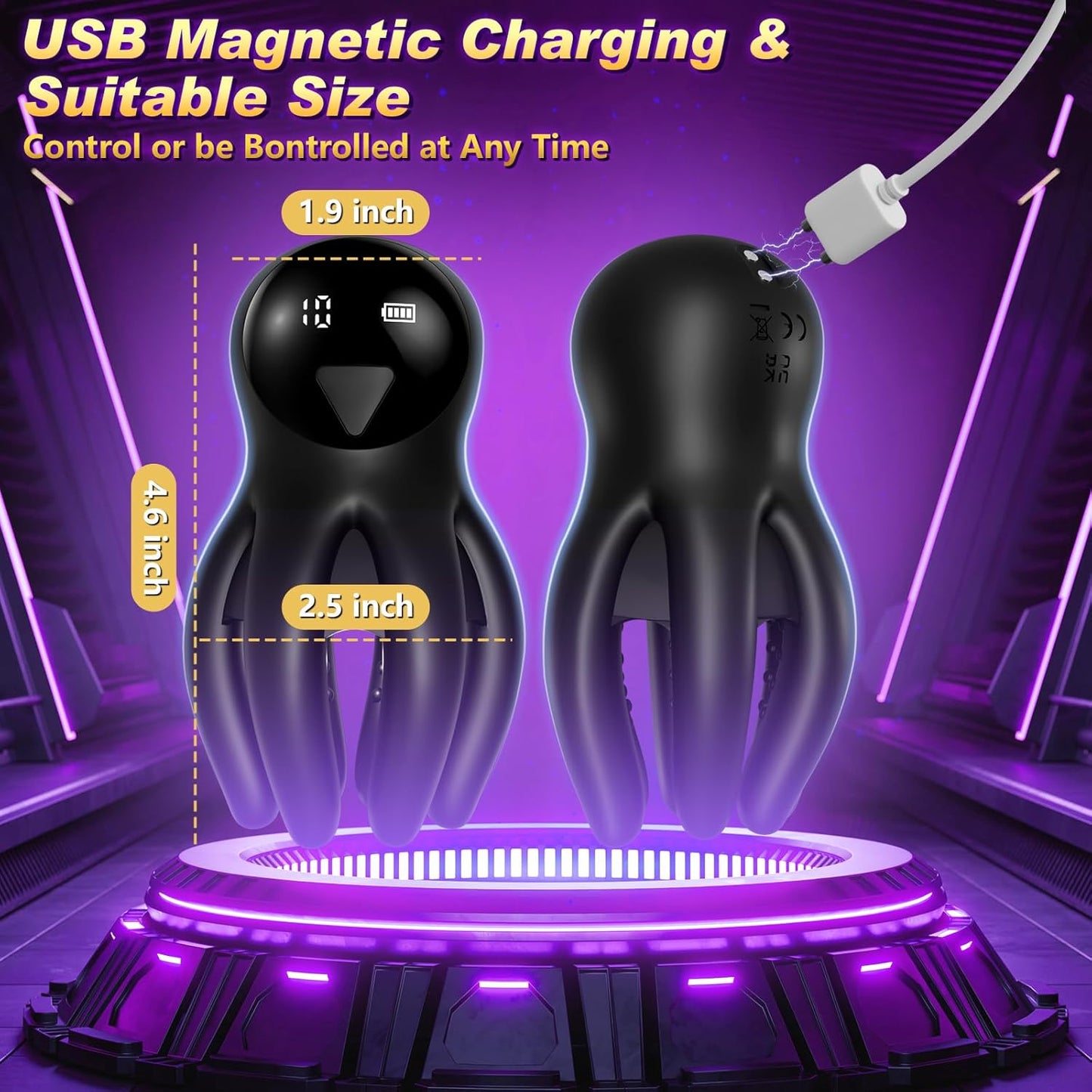 3 IN 1 Penisvibrator Eicheltrainer Stroker Masturbator mit 10 Vibrationsmodi