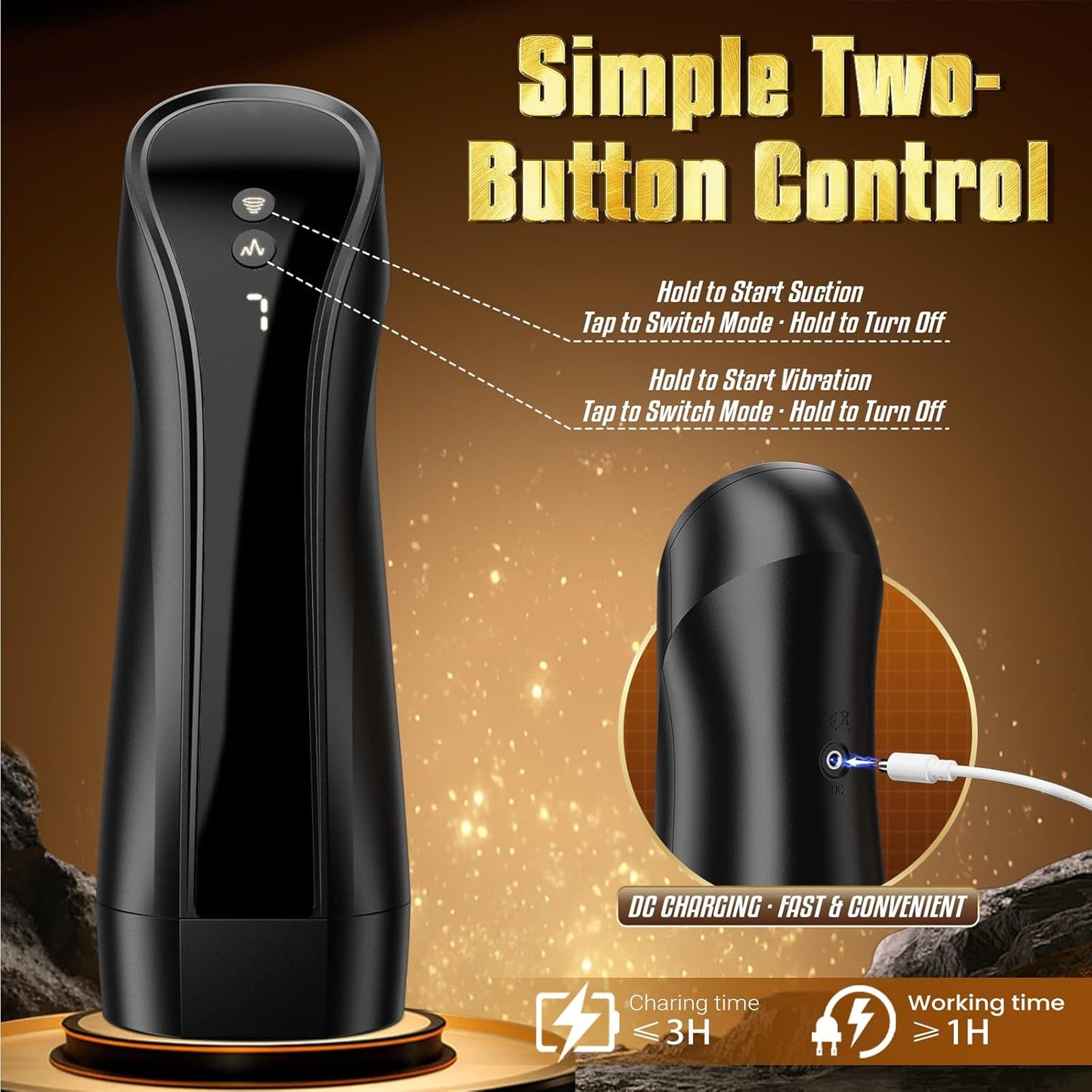 3D Realistische Elektrische Masturbatoren Blowjob mit 5 Saugmodi 10 Vibrationen