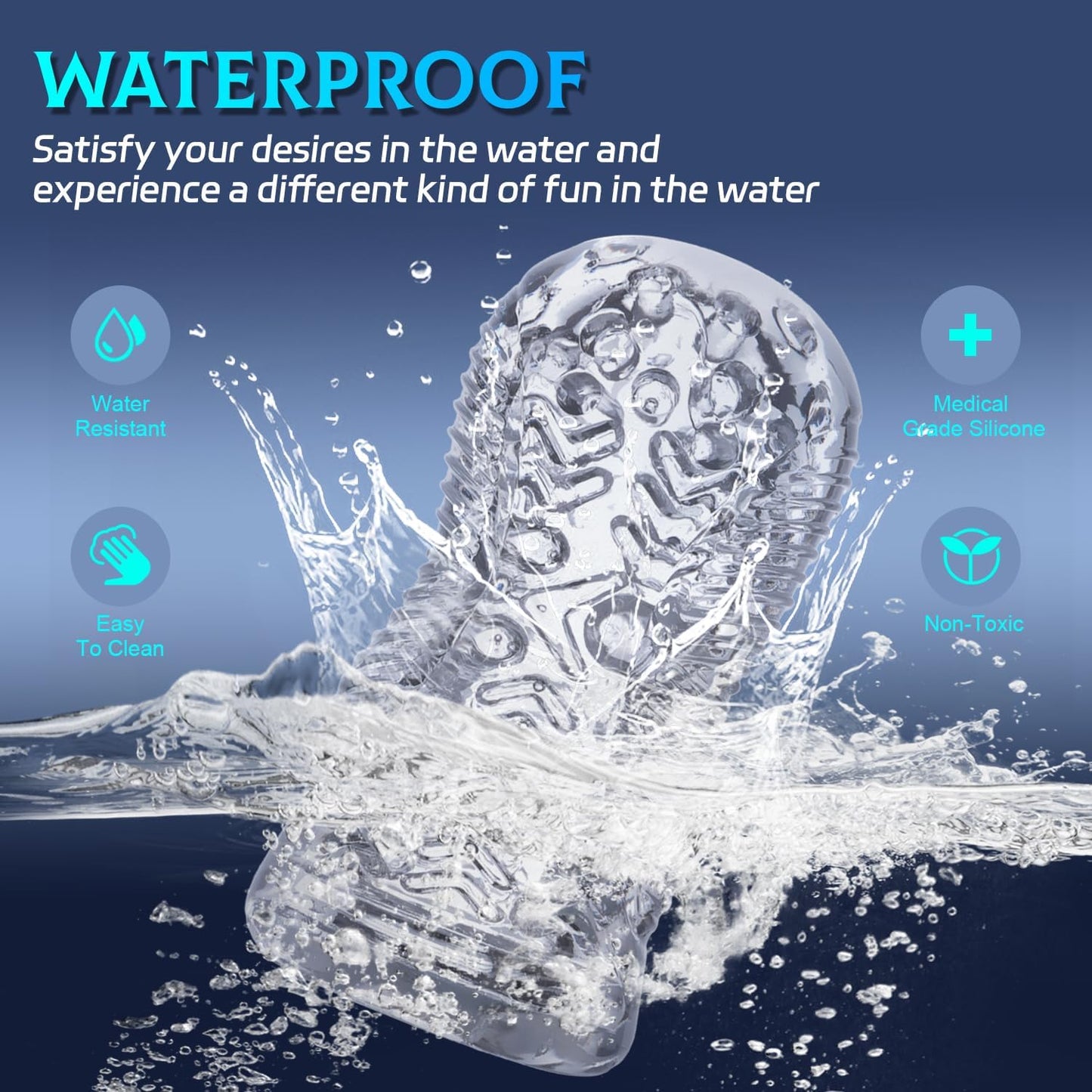 Gelee Manuelle Masturbieren Cup Super Adsorption transparent Penistrainer