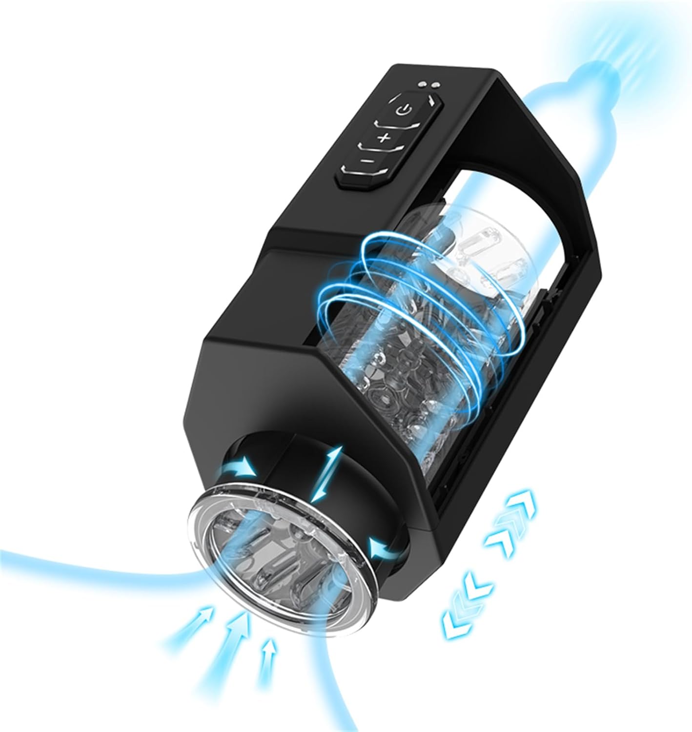 Teleskopisch Elektrischer Masturbator Cup mit 7 Vibrationsmodi und 5 Rotationsgeschwindigkeiten