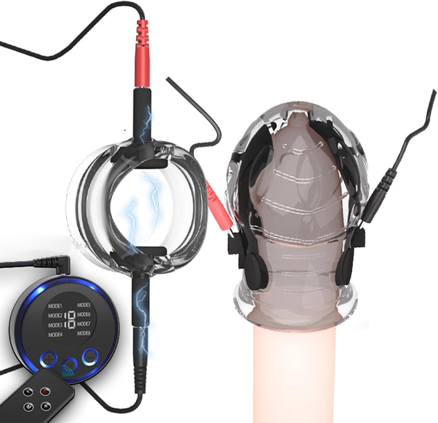 Elektro Shock Eichel Penistrainer Stimulator mit 8 Frequenzströme und 19 Intensitätsstufen
