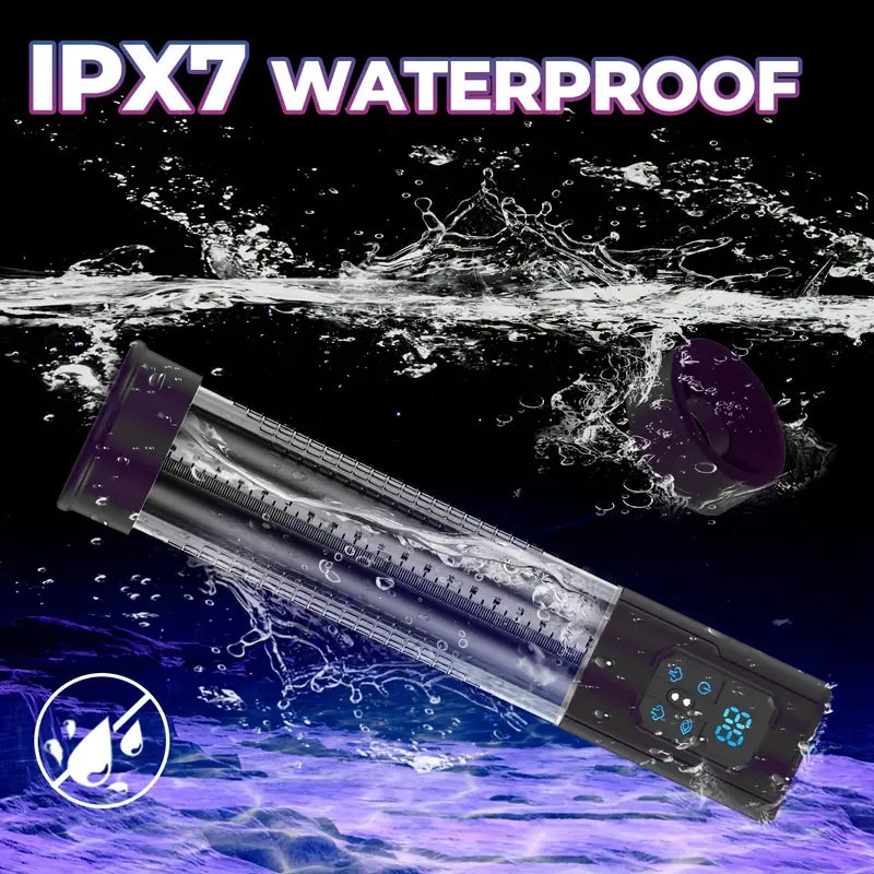3 IN 1 Wasser Penispumpen Penis Vakuumpumpe mit 12 Smart Trainingsmodus