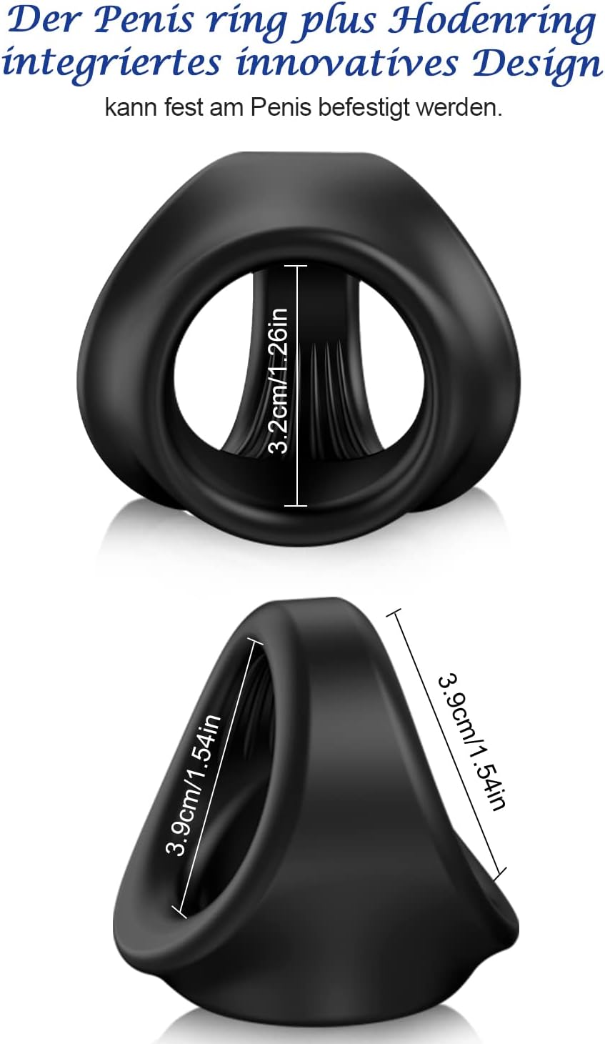 Penis ring plus testicle ring integrated cock rings with scrotum ring belt