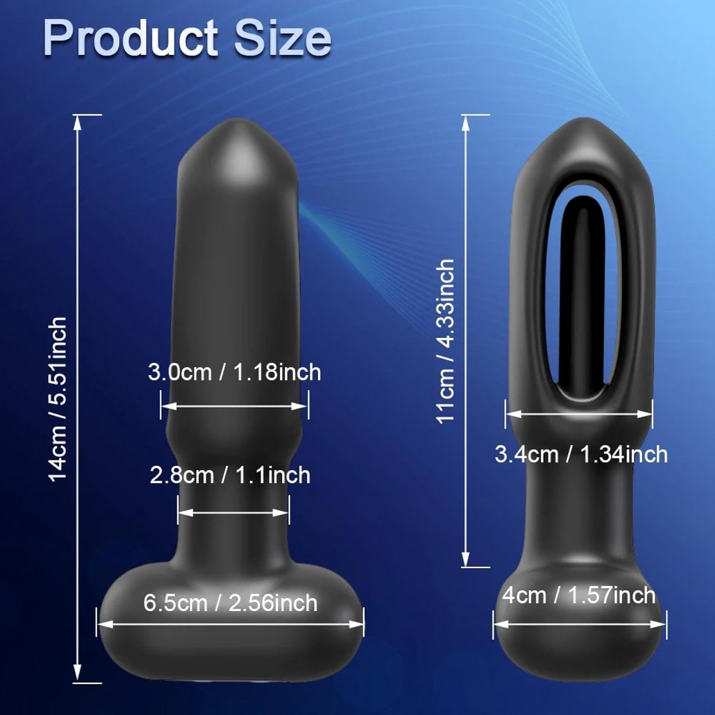 Analvibrator Prostata Massagegerät Plug mit 10 Flapping & Vibrationsmodi