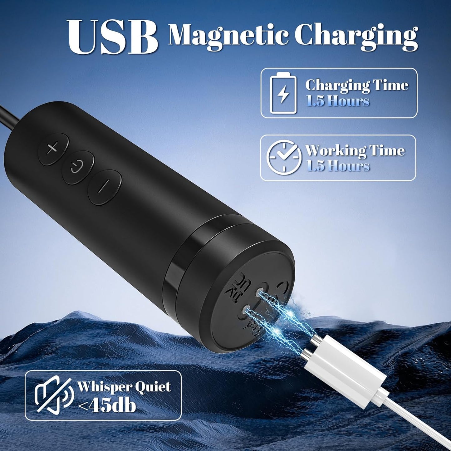 Elektrischer Penistrainer Vibrator Set Eichel Stimulator mit 7 Vibrationsmodi